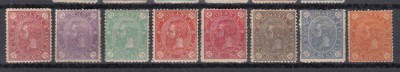 ROMANIA 1890/1891 LP 45 REGELE CAROL I CIFRA IN PATRU COLTURI FILIGRAN STEMA MICA GUMA ORIGINALA SERIE CU VARIETATE SARNIERA foto