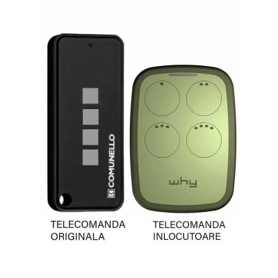 Telecomanda poarta garaj cu 4 butoane rolling cod frecventa 433.92MHz Comunnelo Keep Black compatibila cu originalul (590) foto