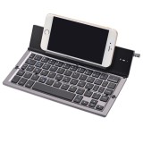 Tastatura Pliabila Super Slim cu Suport pentru Tablete si Telefoane, conectivitate Bluetooth, Compatibila cu Android/iOS/Windows din aliaj de aluminiu