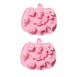 Set de 2 forme pentru bomboane de Halloween PAOLA BOLSSOM, silicon, roz, 20 x 25 cm