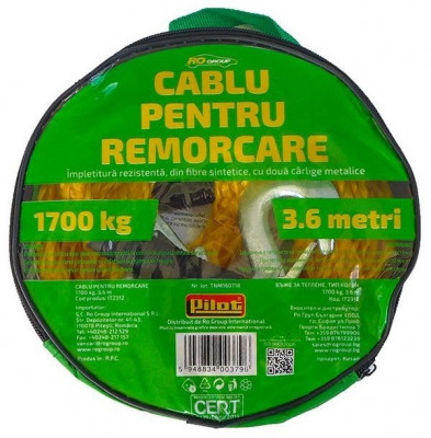 Cablu Tractare Ro Group Fix 1700KG, 3,6M IT2312 foto