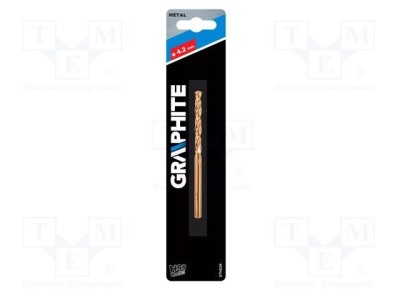 Burghiu pentru metal 4,2mm oțel rapid cu cobalt HSS-Co GRAPHITE foto
