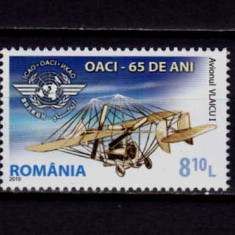 RO 2010 , LP 1859 ,"OACI 65 ani de Aviatie civila " -serie , MNH