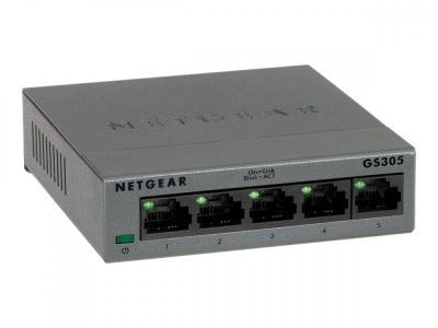 NETGEAR GS305 Fara management L2 Gigabit Ethernet (10/100/1000) Negru foto