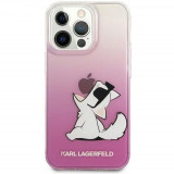 Husa Protectie Spate Karl Lagerfeld Choupette Fun pentru iPhone 13 Pro Max (Roz)