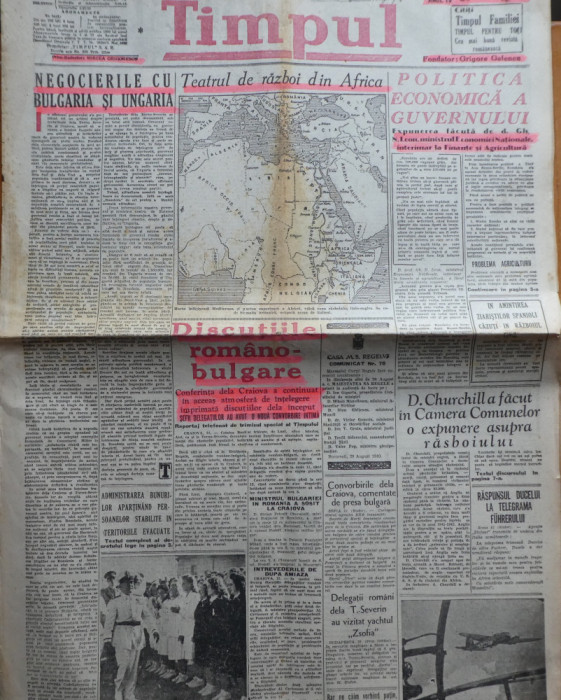 Ziarul Timpul, 23 August 1940