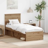 Cumpara ieftin Cadru de pat Stejar artizanal 75 x 190 cm Lemn de pin masiv