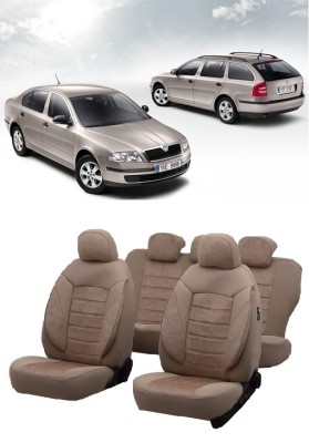 Set huse scaune SKODA OCTAVIA II 2004-2010 Bej foto