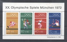 Germany Bundes 1972 Sport Olympic Games perf. sheet MNH DA.062