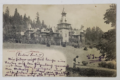 SINAIA , CASTELUL PELES , CARTE POSTALA ILUSTRATA , CLASICA, TIPARITA LA DRESDA foto