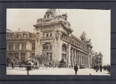 BUCURESTI POSTA CENTRALA TRASURI AUTOTURISM DE EPOCA foto