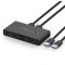 Hub USB UGREEN US216 Two Sharing Switch Box, 4 x USB-A 3.0, Negru