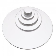 Set 31 Oglinzi Acrilice Autoadezive Luxer, Model Buline, 5 Dimensiuni, Argintiu