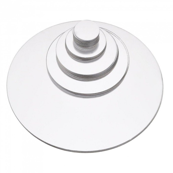 Set 31 Oglinzi Acrilice Autoadezive Luxer, Model Buline, 5 Dimensiuni, Argintiu