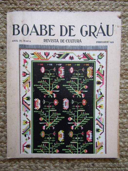 BOABE DE GRAU , REVISTA DE CULTURA , ANUL IV, NR. 2 , 1933