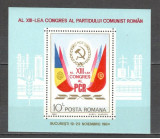 Romania.1984 Congresul pc-Bl. YR.797, Nestampilat