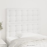 vidaXL Tăblii de pat, 2 buc, alb, 90x5x78/88 cm, piele ecologică 3116411