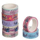 Set Benzi Adezive Washi Tape Multicolore cu Model Stitch, 7 buc, 5m x 1.5cm, CMCLASS