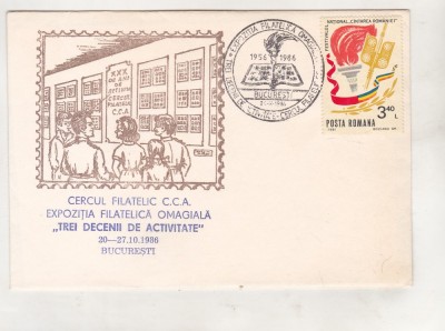 bnk fil Plic ocazional Expofil Cercul filatelic CCA Bucuresti 1986 foto