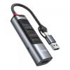 Hub USB / USB-C Yesido HB20, 5in1, Gri, Universal