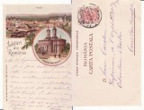 Salutari din Iasi- Vedere generala, Trei Ierarhi- litografie 1900