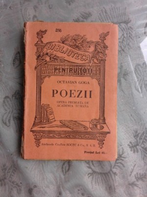 POEZII - OCTAVIAN GOGA foto