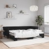VidaXL Pat de zi cu extensie, negru, 80x200 cm, catifea 3197768