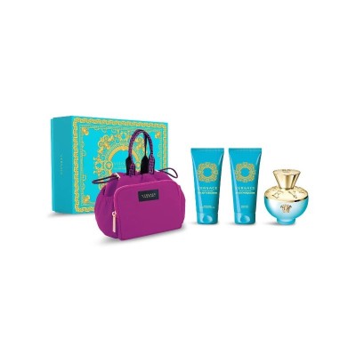 Versace Dylan Turquoise Set cadou pentru femei 100 ml EDT + 100 ml loțiune de corp + 100 ml gel de duș + trusă de toaletă foto