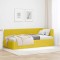 vidaXL Cadru de pat colțar cu headboard Galben 90 x 200 cm Catifea 42016272