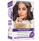 Vopsea de par permanenta Excellence Cool Creme 5.11 Saten Deschis Ultra-Cenusiu, 192ml, L&#039;Oreal Paris
