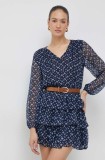 Pepe Jeans rochie Eyra culoarea bleumarin, mini, evazată