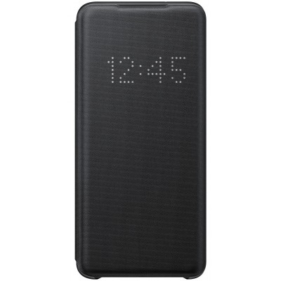 Husa Textil Samsung Galaxy S20 G980 / Samsung Galaxy S20 5G G981, Led View, Neagra EF-NG980PBEGEU foto