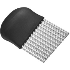 Cutit pentru Cartofi Ondulati, pentru Legume, Forma Ondulata, Usor de Utilizat, Taiere, Negru