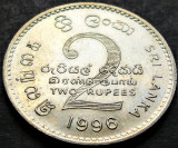Cumpara ieftin Moneda exotica 2 RUPII / RUPEES - SRI LANKA, anul 1996 *cod 1363, Asia