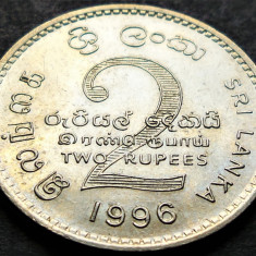 Moneda exotica 2 RUPII / RUPEES - SRI LANKA, anul 1996 *cod 1363