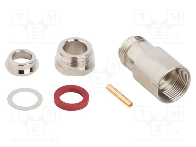 Conector N mamă 50&Omega; lipire răsucire PTFE AMPHENOL RF