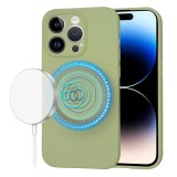 Husa silicon iPhone 14 Pro Techsuit SoftFlex MagSafe, verde