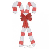 vidaXL Decoratune de Crăciun Baston de Bomboane 50 LED-uri Alb Cald