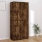 Gossi sifonier, stejar fumuriu, 90x52x200 cm, lemn prelucrat
