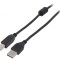 Cablu USB 2.0 A-B Aurit 3m Negru