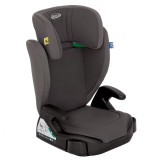 Scaun Auto Graco Junior Maxi i-Size Iron, 100-150cm (3.5-12 ani), Protectie Laterala, Tetiera Ajustabila, R129