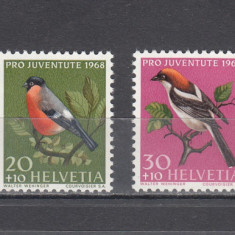 M2 TS6 1 - Timbre foarte vechi - Elvetia - pasari - pro juventute 1968