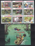 Grenada Grenadine 1982 - Walt Disney - &bdquo;Salvatorii&rdquo;, Serie + Colita, Cota 20 EURO, MNH