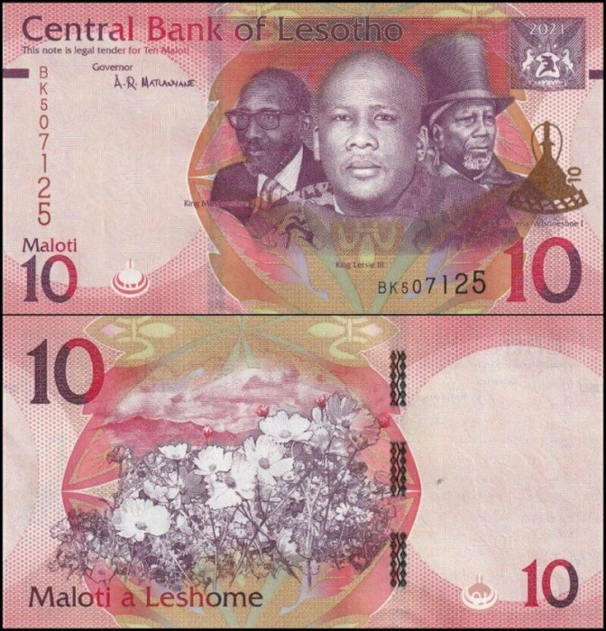 !!! LESOTHO - 10 MALOTI 2021 - P NEW - UNC