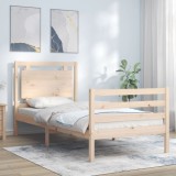 Cumpara ieftin Cadru de pat cu tăblie, 100x200 cm, lemn masiv