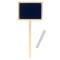 Tablă Decorativă, Model Stick, Lemn, Dimensiuni 12x10cm, Negru