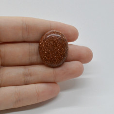 Cabochon goldstone maro 27x22x6mm c9