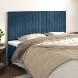 vidaXL Tăblii de pat, 4 buc, albastru &icirc;nchis, 100x5x78/88 cm, catifea