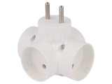 Spliter Alimentare AC 2P Rotund Alb