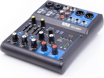 Mixer audio pasiv profesional WVNGR K-6 cu 4 canale si DSP 99 multi effect foto